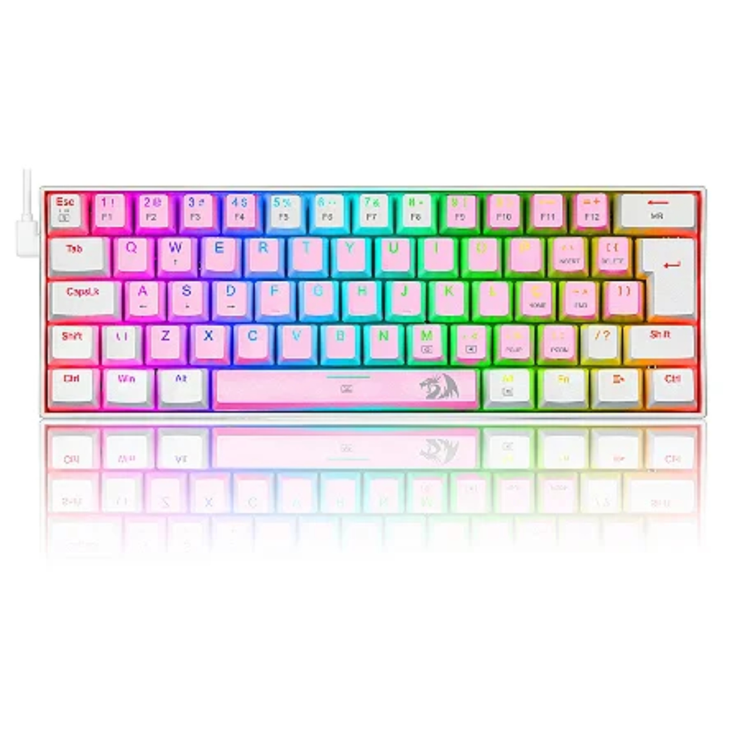 TECLADO MECANICO REDRAGON DRAGONBORN K630PW RS-BCO RGB SWITCH AZ